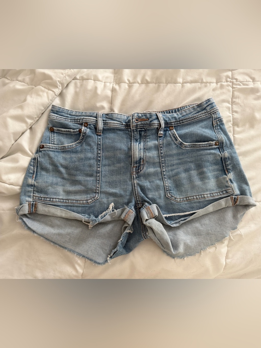 American Eagle Outfitters Light Blue Denim Cutoff Shorts
